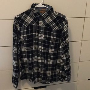 Black and White Button Downed Shirt
